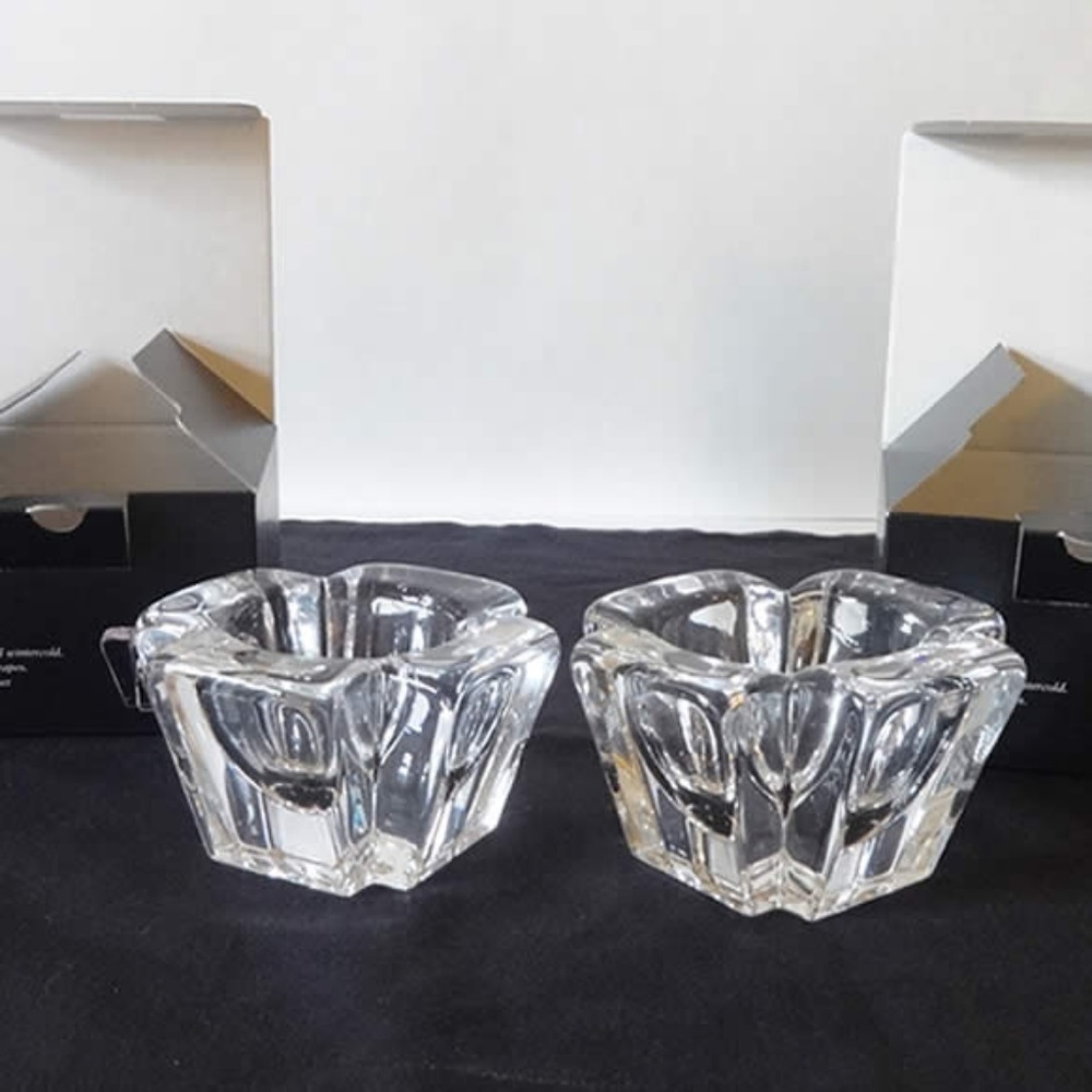 *NEW * Orrefors Max Crystal Votive Tealight Candle